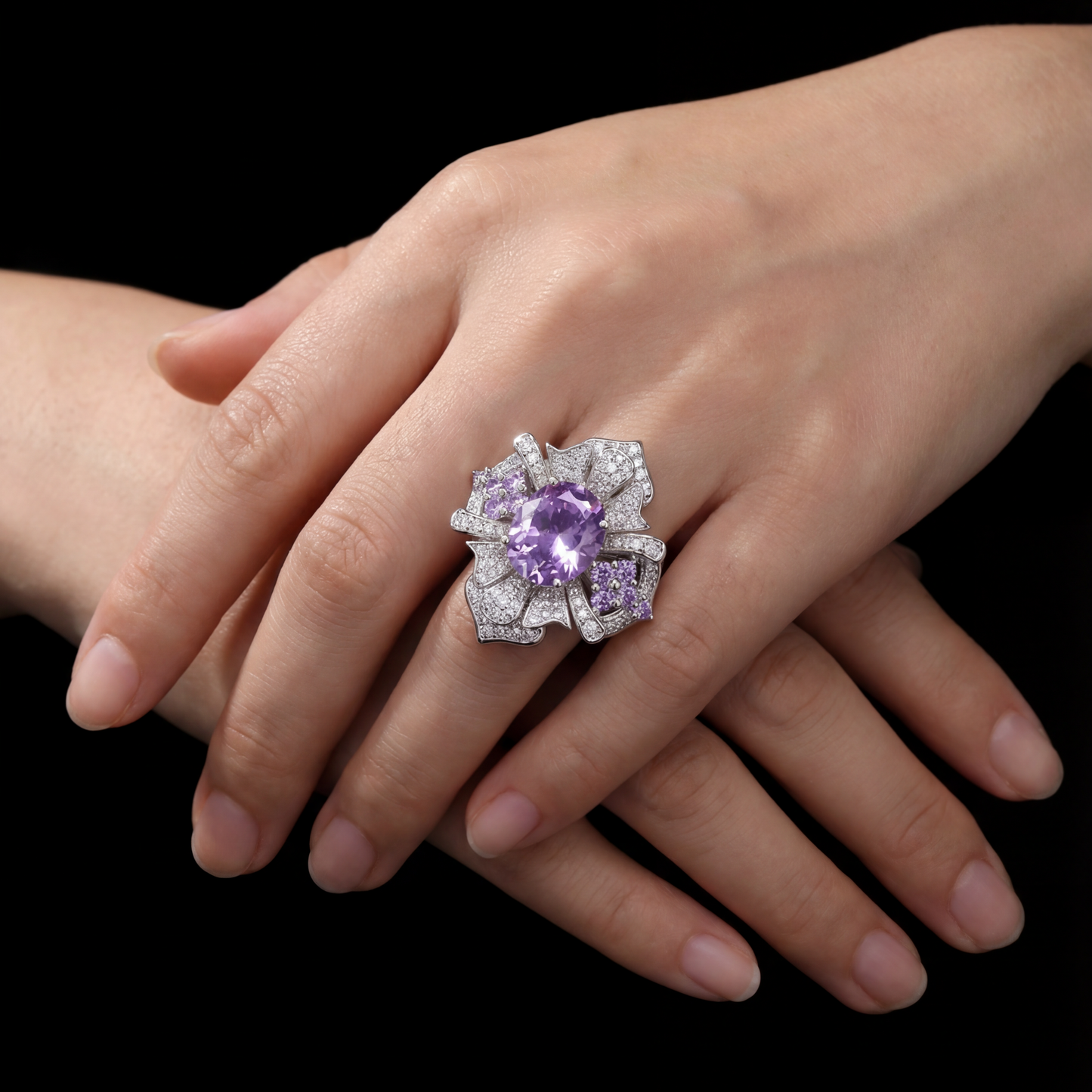 Sparkslette Lilac Bloom Majesty Ring