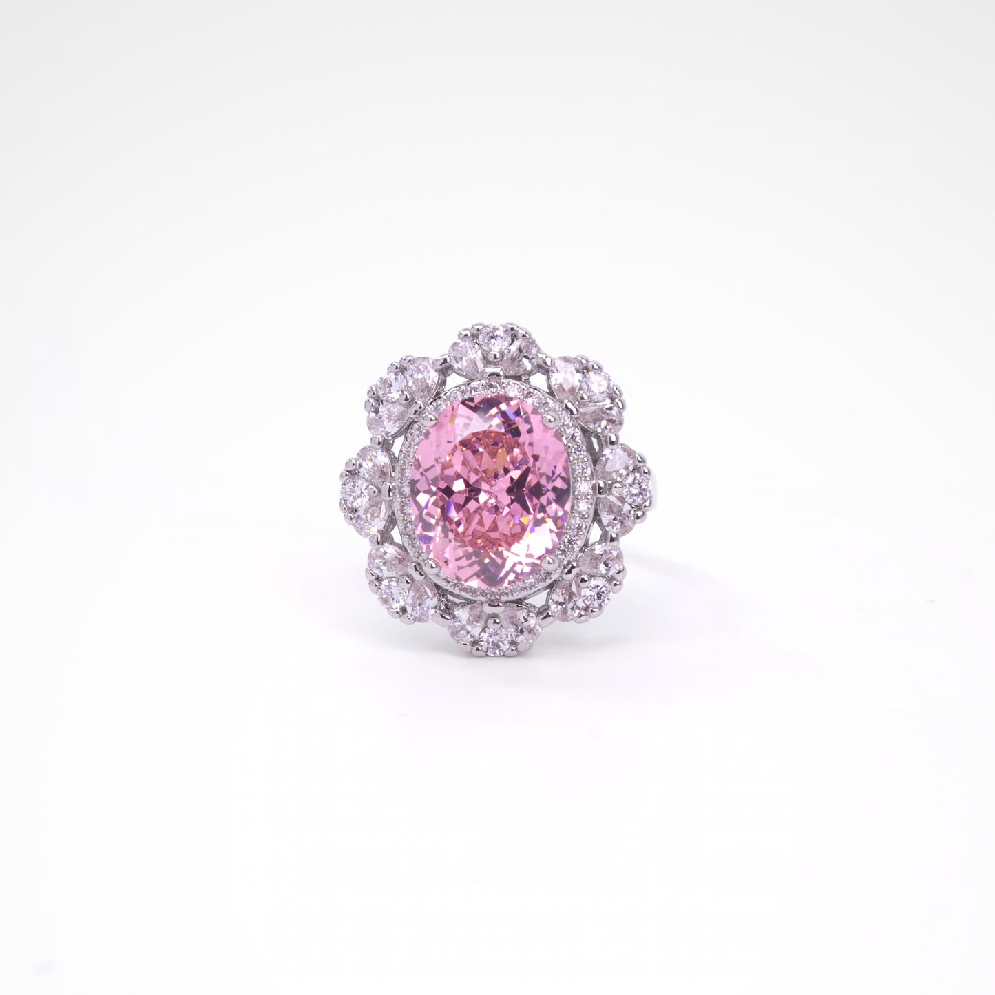 Sparkslette Blush Floral Radiance Ring