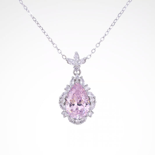 Sparkslette Lavender Oval Crystal Halo Pendant